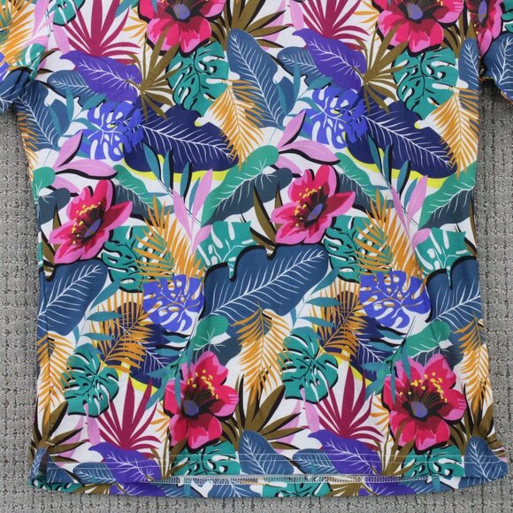 PJ Paul Jones Polo Shirt Mens Small S Multicolor Floral Pattern Short Sleeve NWT - Picture 5 of 10